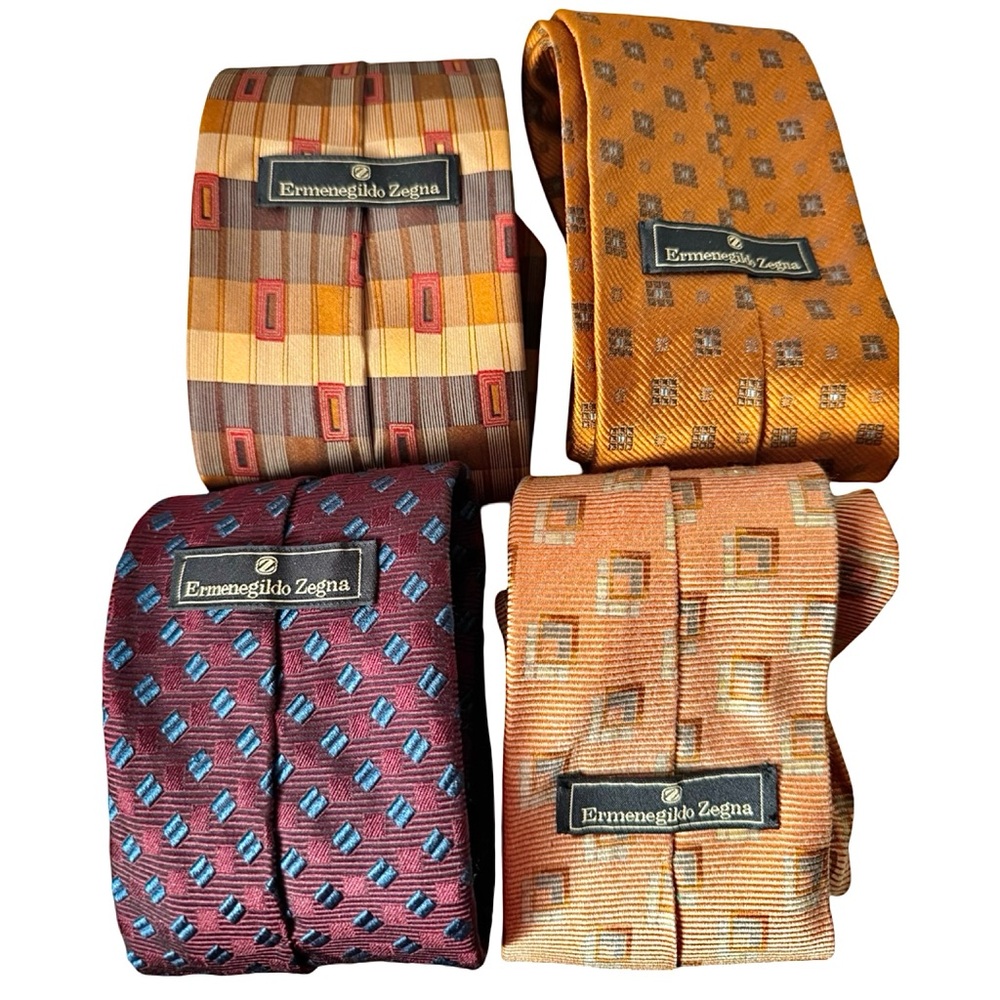 Vintage Ermenegildo Zegna Ties Lot 4
Fall Colors Perfect Gift Wedding Groomsmen - Picture 7 of 14